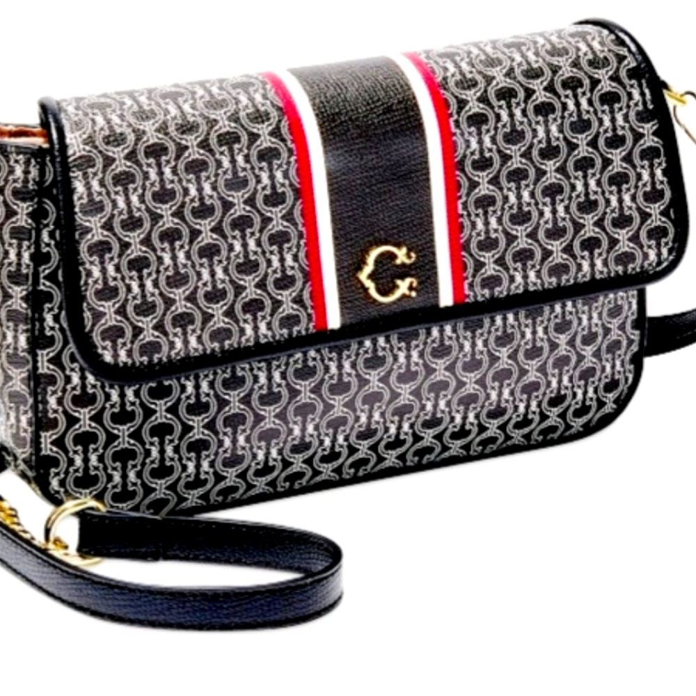 C. Wonder Carla Signature Flap Vegan Leather Cross